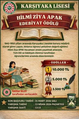 İKLEV’ den Karşıyaka Lisesi Öğrencilerine Matematik ve Edebiyat Yarışması Duyurusudur